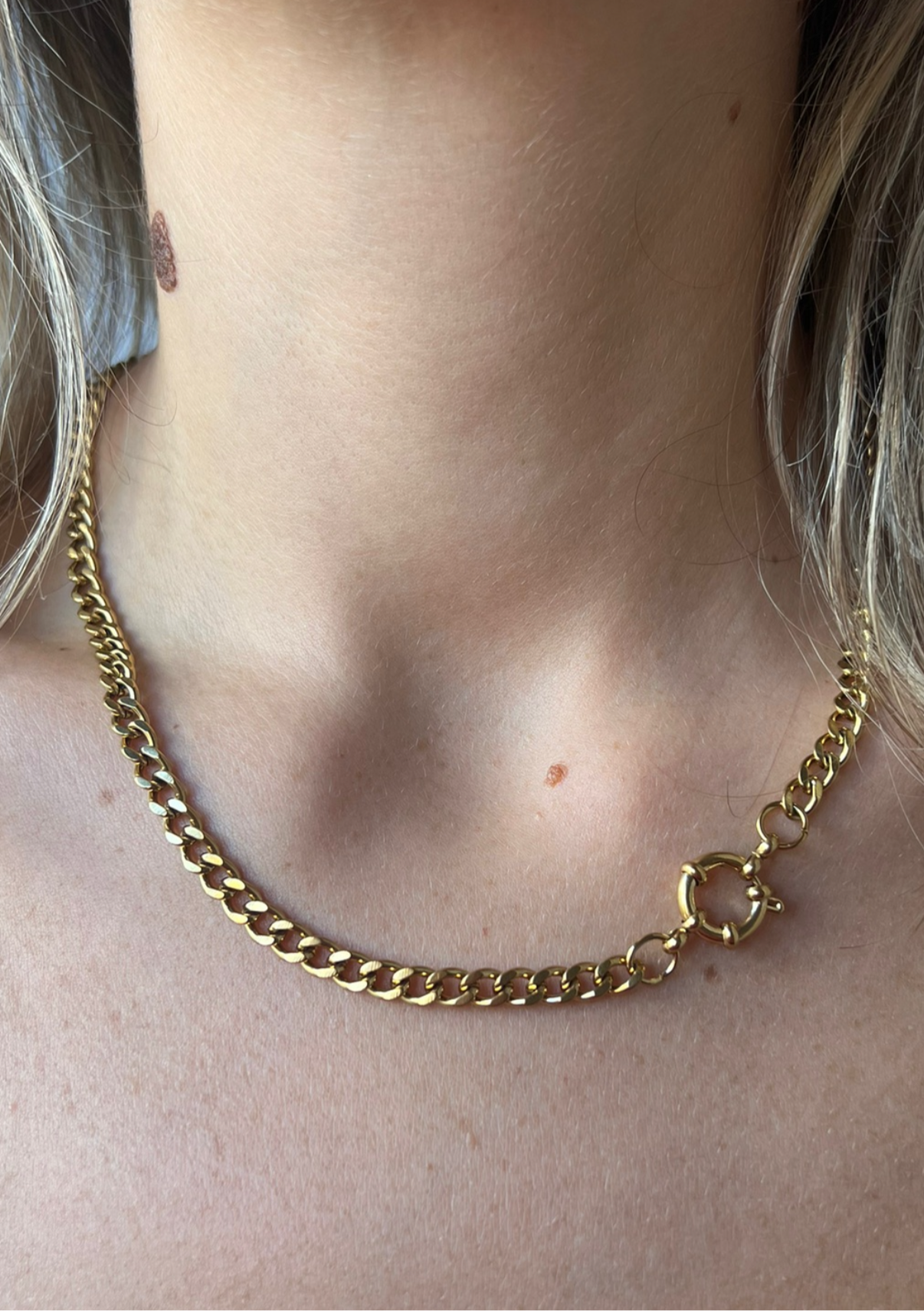 Collana catena moschettone