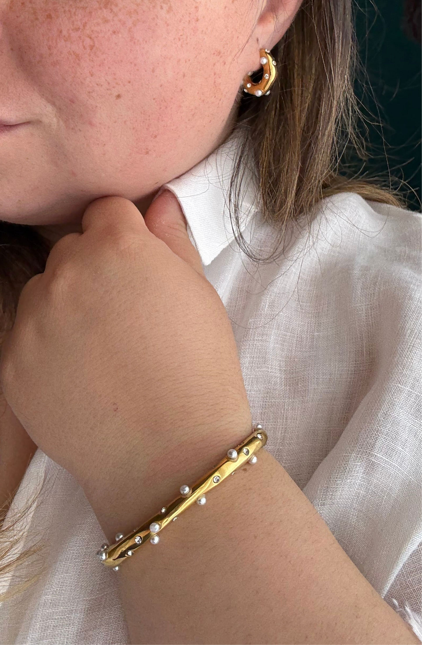 Orecchini a C goccia di luce