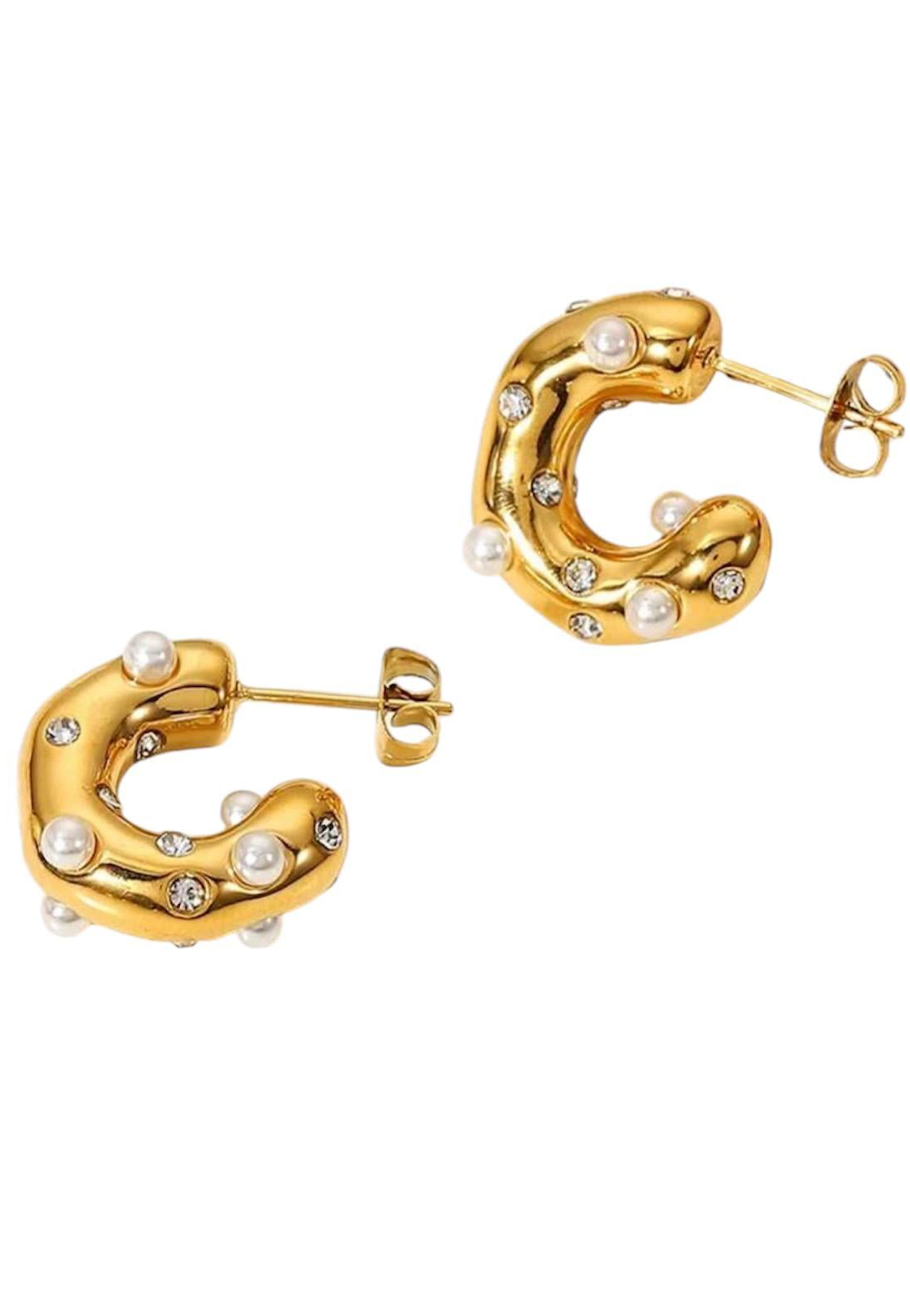 Orecchini a C goccia di luce