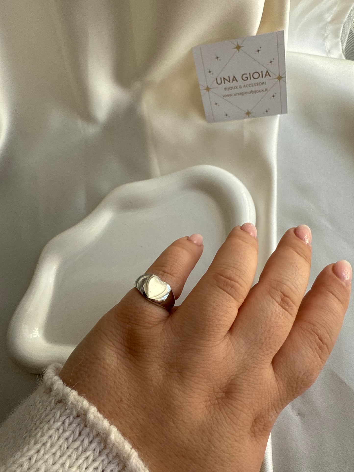 Anello cuore da mignolo