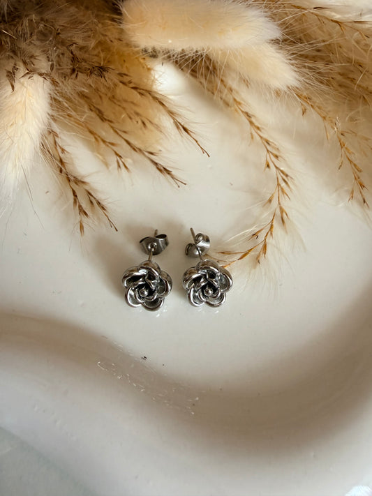 Orecchini fiore silver