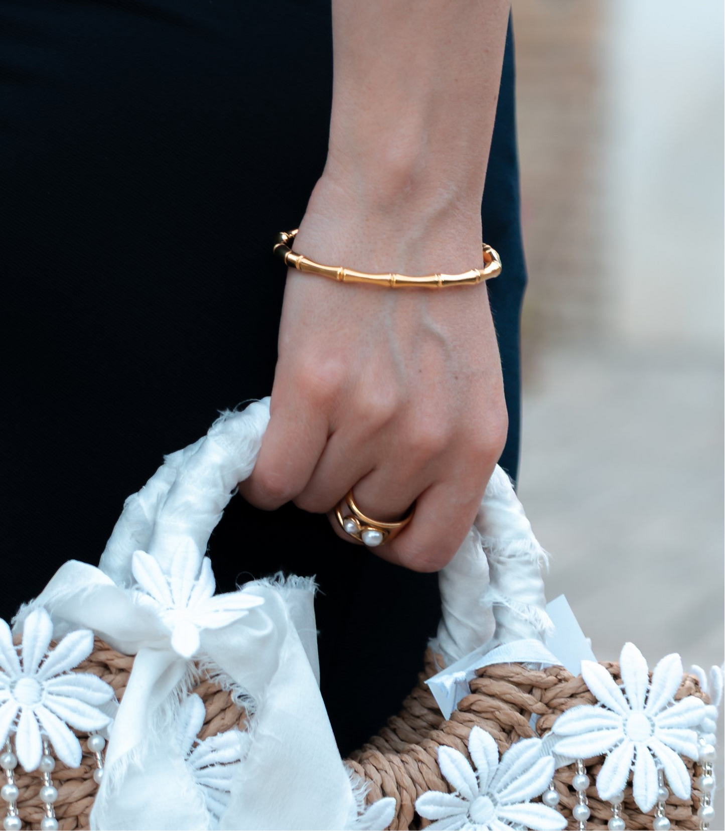 Bracciale rigido bambù