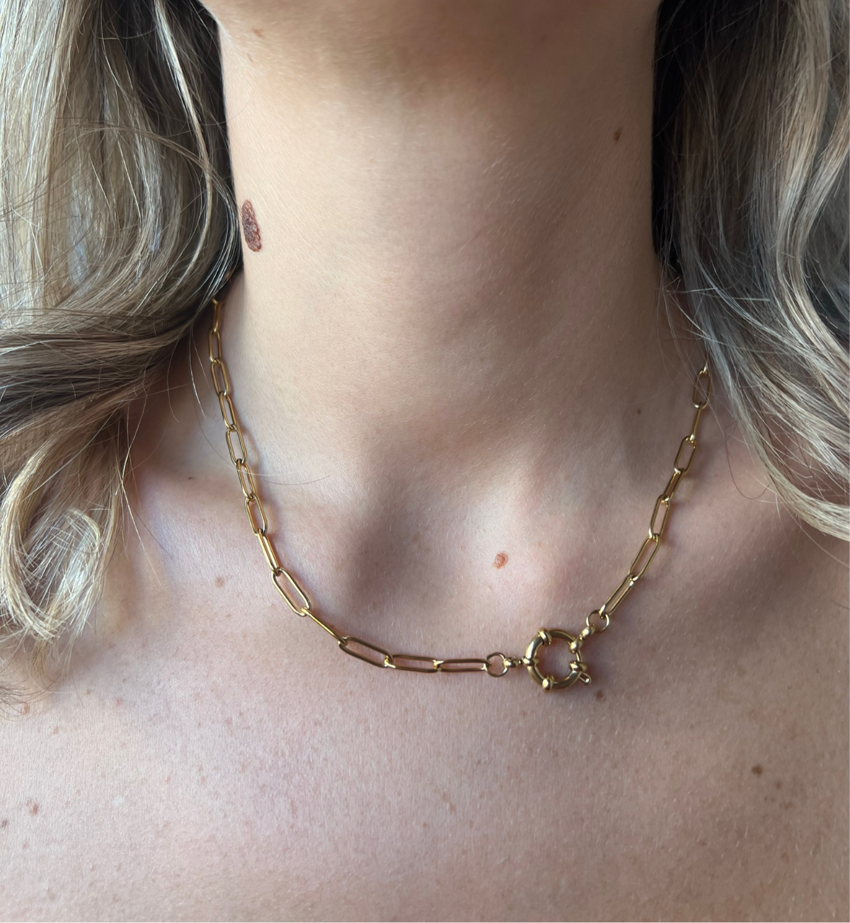 Collana graffetta moschettone