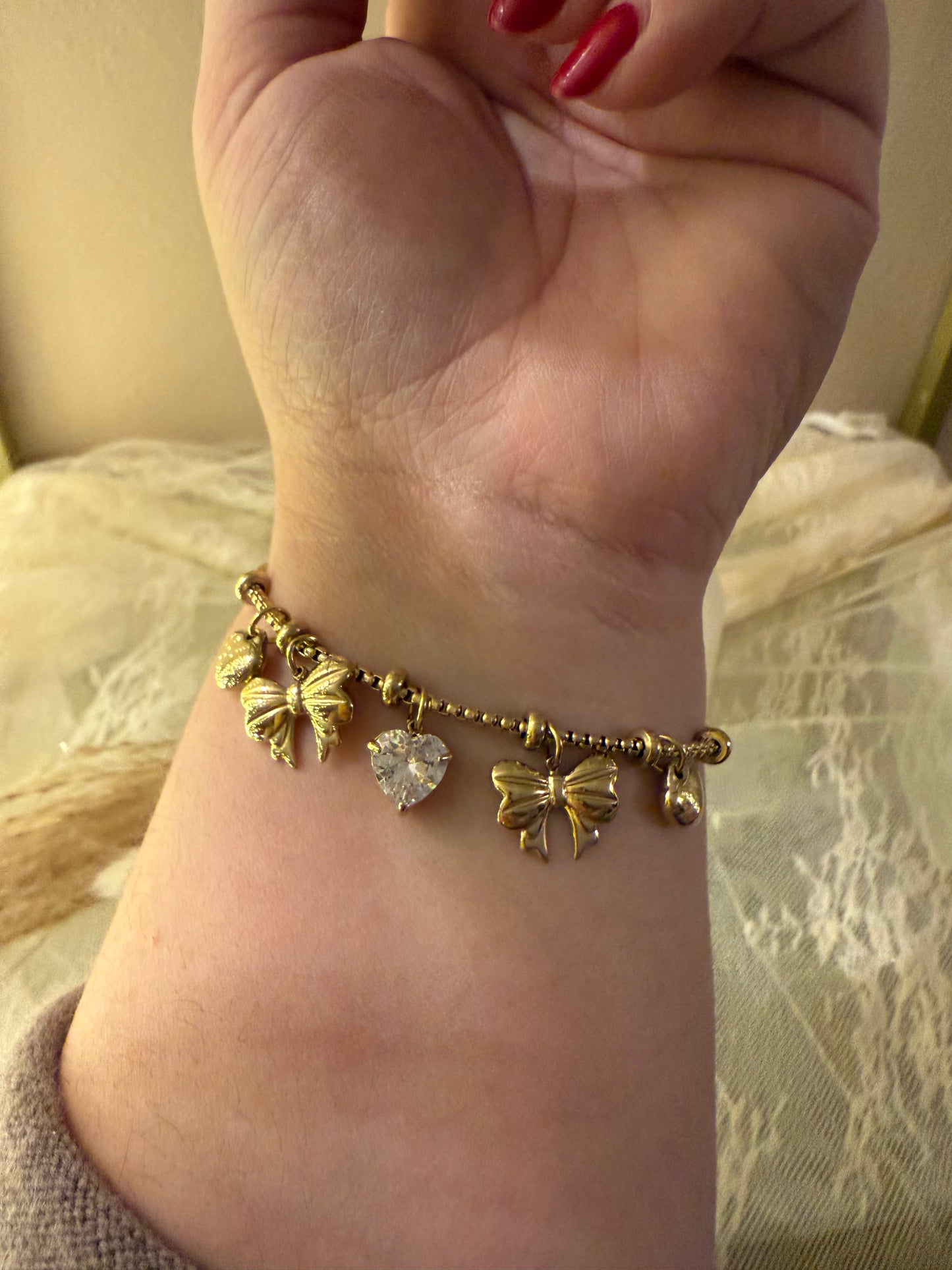 Bracciale fiocchi e cuori
