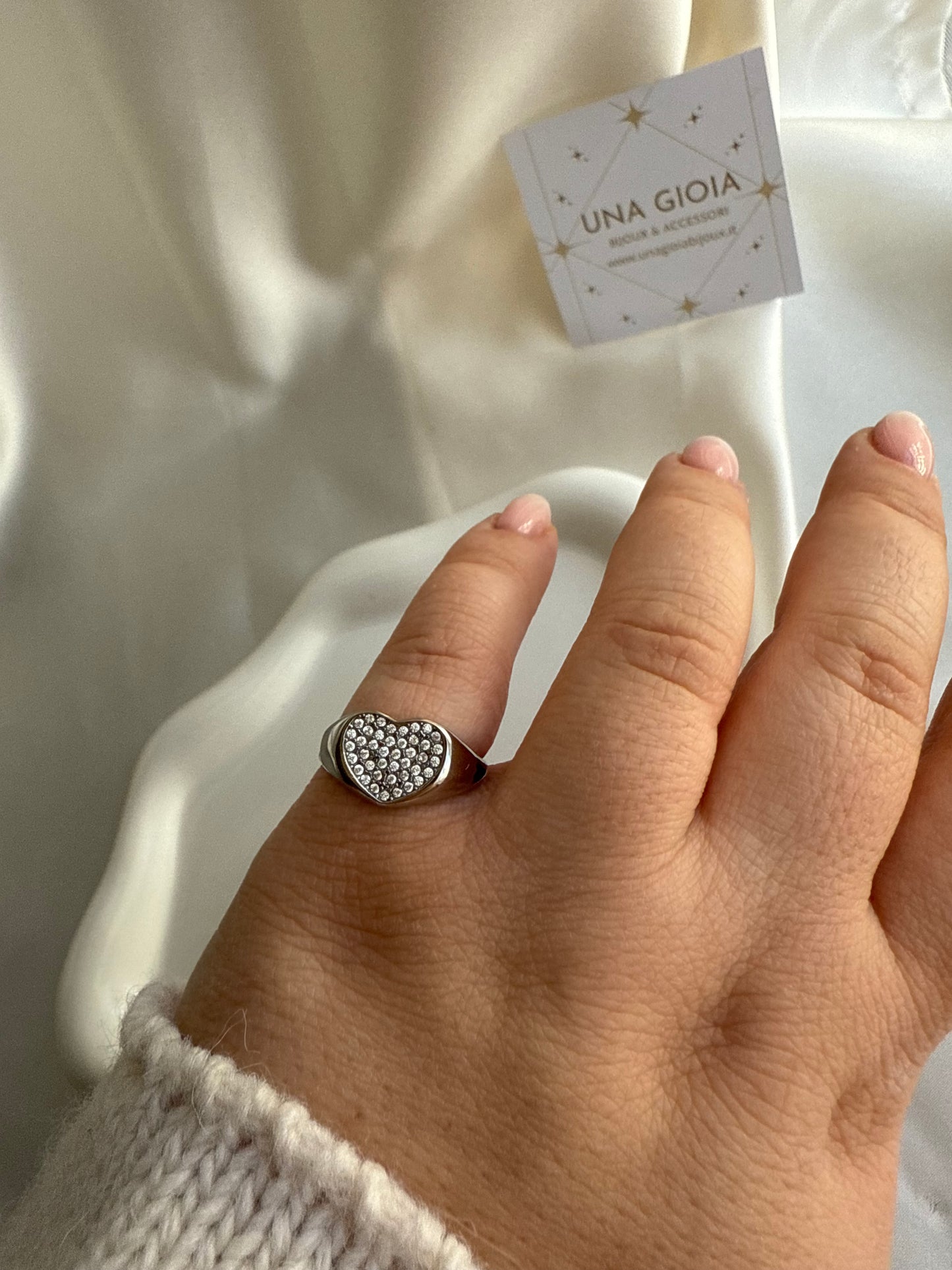 Anello cuore da mignolo