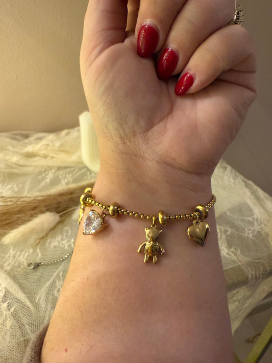 Bracciale orso strass