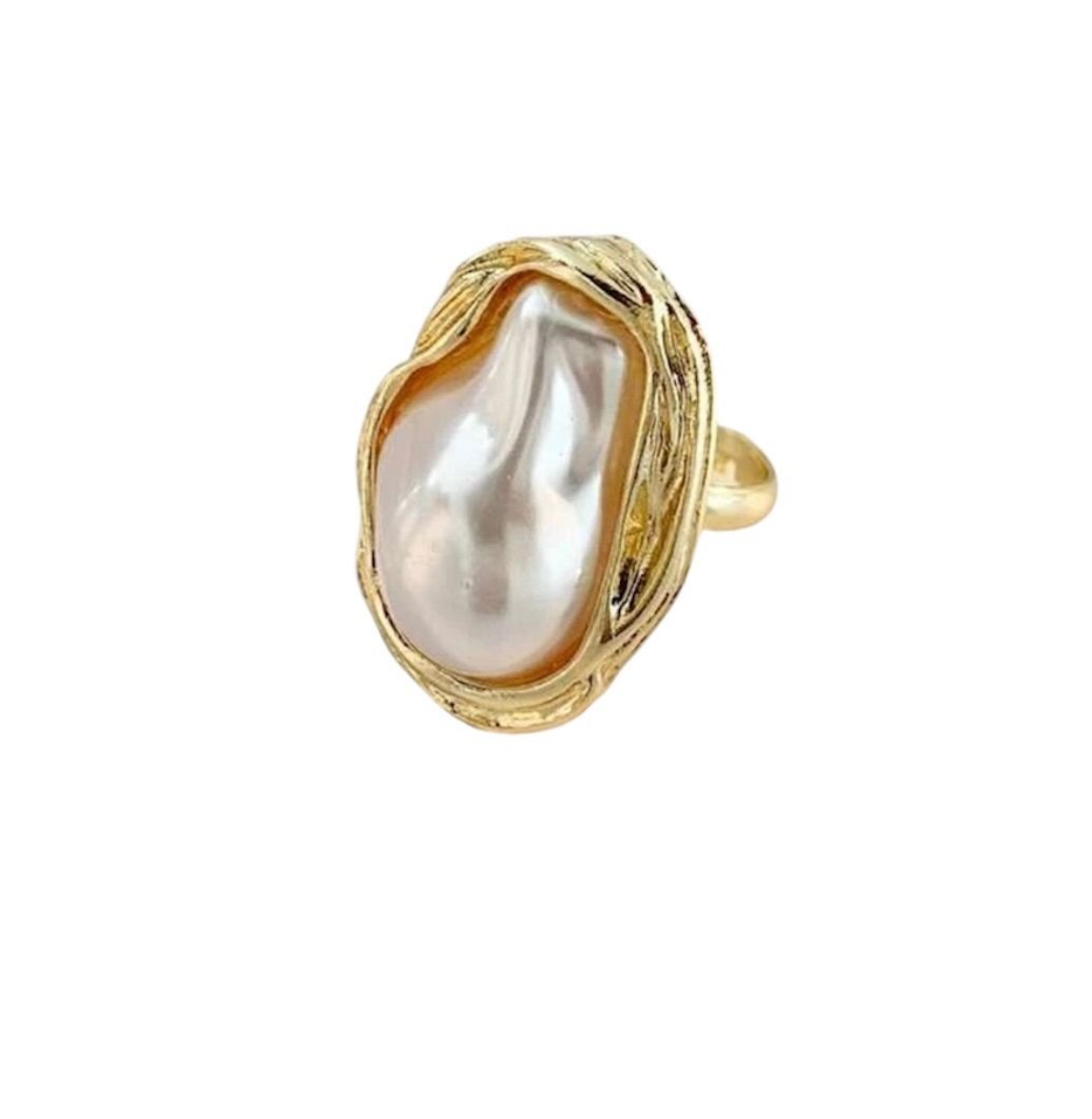 Anello perla barocca