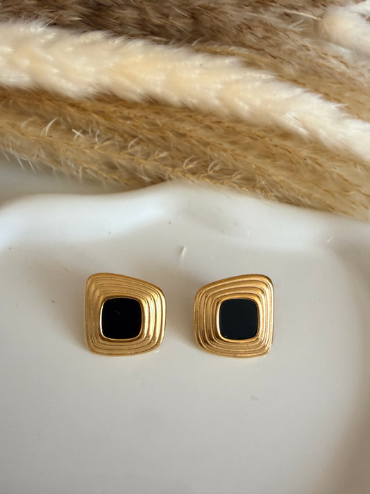 Orecchini Cubic black